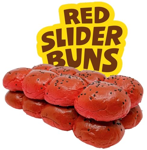 Mini Burger Brötchen - Sliders Burger Brötchen mit hausgemachter Qualität - Backwaren von Bekarei - Rot, 16er Pack von BEKAREI