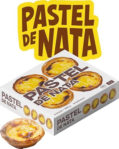 Pastel de Nata - Box mit 16 portugiesischen cremigen BlätterteigGebäckstücken - Frisch & einfach zuzubereiten Pasteis de Nata mit hausgemachter Qualität - Backwaren von Bekarei von BEKAREI