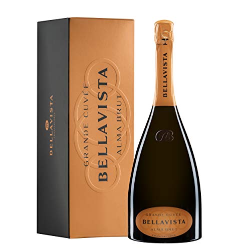 Bellavista Alma Grande Cuvèe Brut - Franciacorta di Lombardia Astucciato DOCG - Chardonnay, Pinot Noir, Pinot Blanc Trauben, Plant Based - 1 Flasche 1500 ml von BELLAVISTA