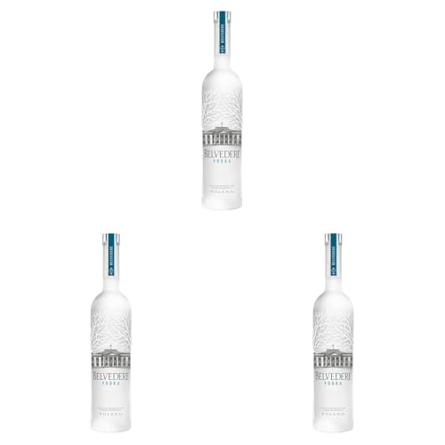 Belvedere Vodka, Premium Vodka aus 100% polnischem Dankowskie-Roggen, 0,7L (Packung mit 3) von BELVEDERE