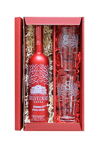 Vodka Belvedere Red Edition Geschenkset mit 2 Gläser von BELVEDERE