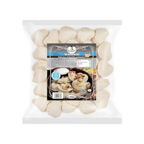 BARIN Wareniki mit Kartoffeln & Pilzen, 500 g TK, Steinpilze, Fertiggericht, tiefgefroren, Teigtaschen von BEM