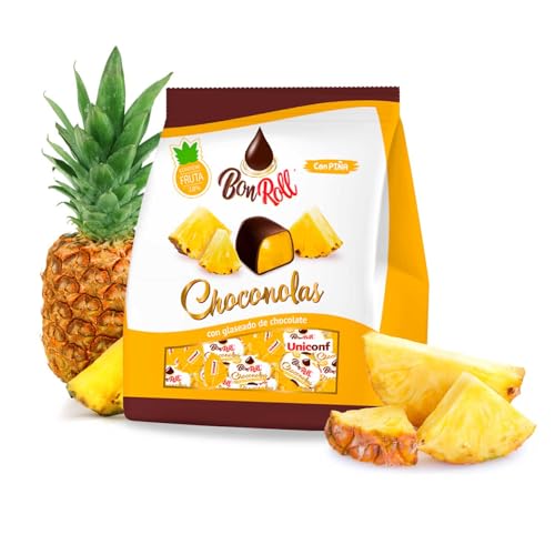 Uniconf BonRoll Fruchtgelee in dunkler Schokolade Ananas, 80 g von BEM