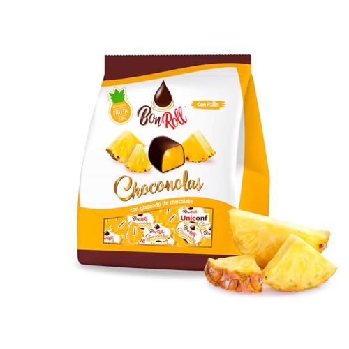 Uniconf BonRoll Fruchtgelee in dunkler Schokolade Ananas, 80 g von BEM