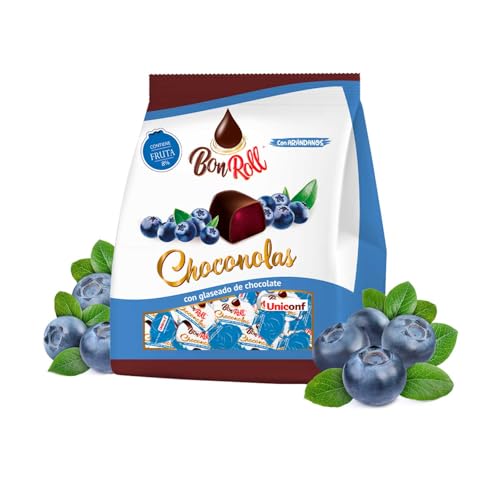 Uniconf BonRoll Fruchtgelee in dunkler Schokolade Blaubeere, 80 g von BEM