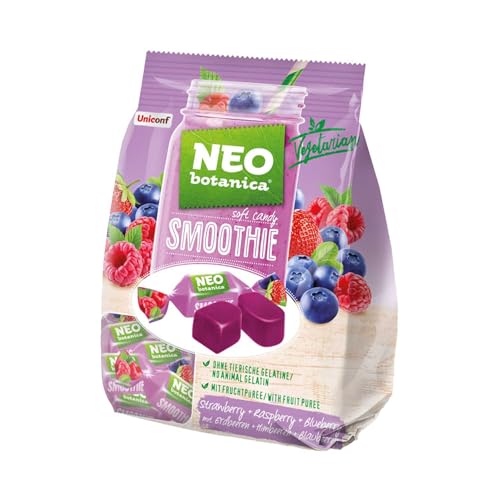 Uniconf NEO Botanica SMOOTHIE Fruchtgummibonbons mit Erdbeeren, Himbeeren & Blaubeeren, 200 g von BEM