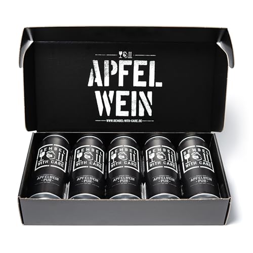 BEMBEL WITH CARE Apfelwein-Pur Care-Paket 5 x 0,5L inkl. Pfand und einer BEMBEL WITH CARE Postkarte von BEMBEL WITH CARE