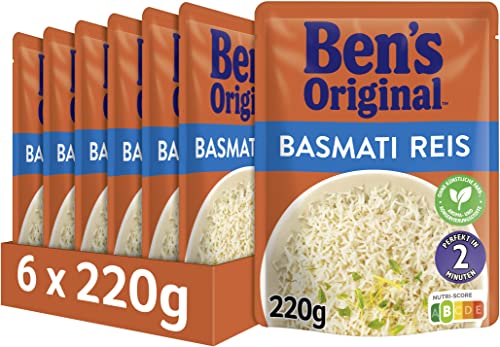 BEN’S ORIGINAL Ben's Original Express Reis Basmatireis, 6 Packungen (6 x 220g) von Ben's Original