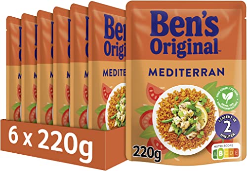 BEN'S ORIGINAL Express-Reis Mediterran, ideale Zubereitung von Gerichten in der Pfanne, 6 Packungen (6 x 220g) von Ben's Original