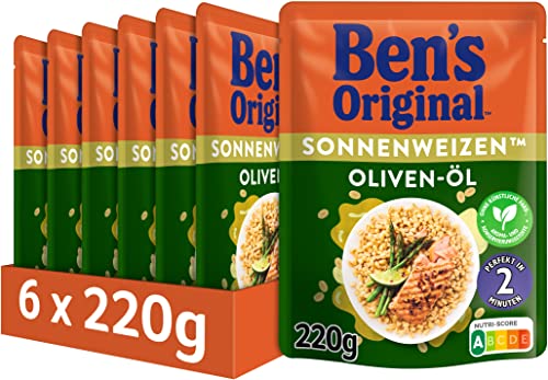 BEN'S ORIGINAL Express Reis, Schnell und Einfach, Sonnenweizen Oliven-Öl, 6 x 220g, 6 Packungen von Ben's Original