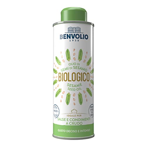 SESAMÖL BIO Kaltgepresst Nativ – BENVOLIO 1938 | 250 ml – 100% Rein & Natürlich ist eine gesunde Quelle für UNGESÄTTIGTE FETTSÄUREN, Salad Dressing SESAME OIL ORGANIC Woköl Cooking Oil von BENVOLIO