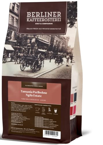 BKR | Filterkaffee | Tansania Perlbohne | Single Origin ganze Bohne 1000g von BERLINER KAFFEERÖSTEREI GIEST & COMPAGNON