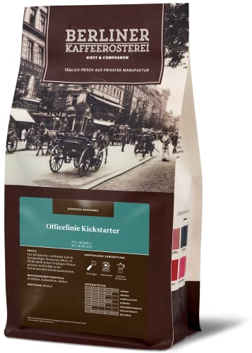 Berliner Kaffeerösterei - Kickstarter (1000g / gemahlen), Röstgrad Kaffee: dunkel, 70% Arabica Bohnen, Aromaprofil: Karamellig/Würzig/Schokoladig von BERLINER KAFFEERÖSTEREI GIEST & COMPAGNON