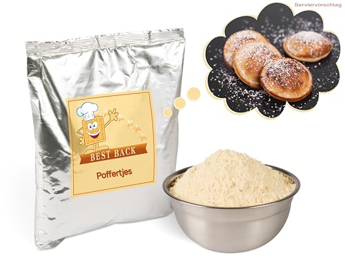 BEST BACK Poffertjes-Mix – Fluffige Mini-Pfannkuchen in Minuten | Einfach Wasser hinzufügen, ohne Frischei | Perfekt für Gastronomie, Catering & Food-Trucks von BEST BACK