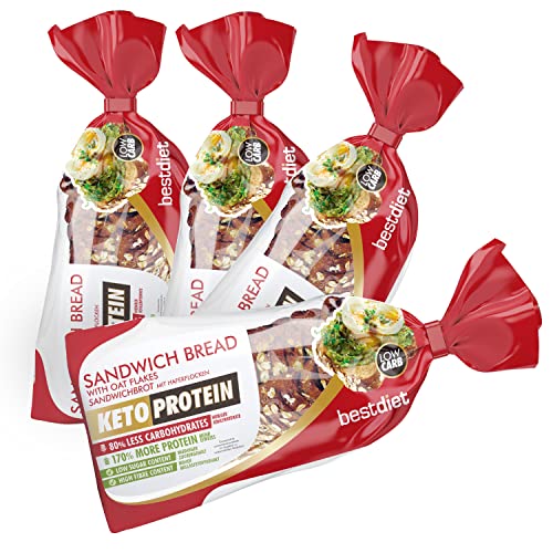 Bestdiet Keto Protein - Brot mit Haferflocken - (Packung 4x365g) von BEST DIET