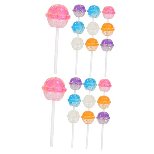 BESTonZON 20 STK Gefälschter Lutscher Lutscher-Requisite Simulation Lollipop-Modell Party-süßigkeiten-Dekoration Hochzeit Fotografie-lutscher-stütze Handdekor Schmuck Kind Harz Künstlich von BESTonZON