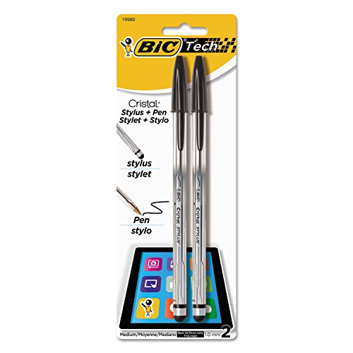 Bic Mssp21-A-Blk Black Cristal?? Stylus+pen 2 Count von BIC