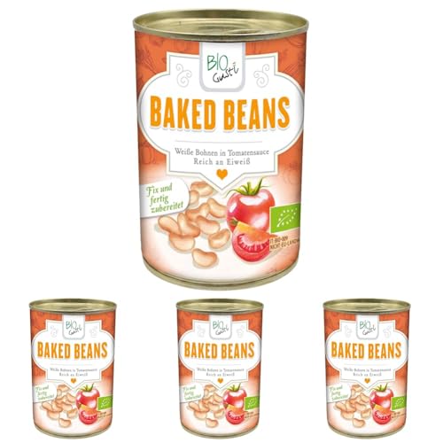 Biogustí Baked Beans, 400.0 gramm (Packung mit 4) von BIO Gusti