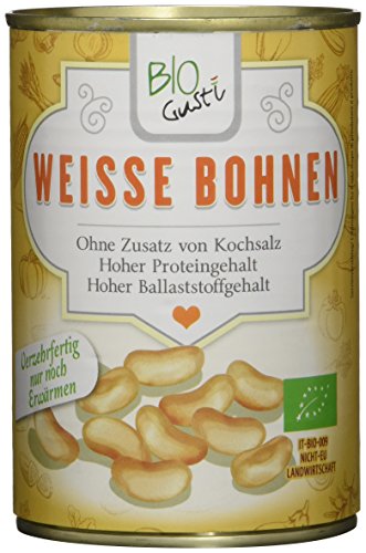 Biogustí Weiße Bohnen Bio, 12er Pack (12 x 400 g) von BIO Gusti