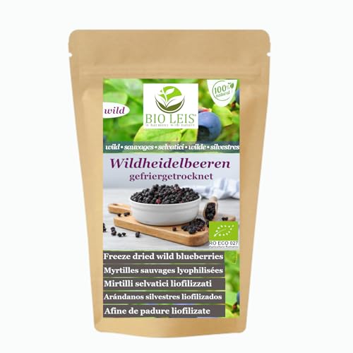 BIO Wildheidelbeeren gefriergetrocknet I 200 gr I GanzI Getrocknete Wildheidelbeeren Ganz I 100% Natürlich I ohne Zuckerzusatz I von BIO LEIS in harmony with nature