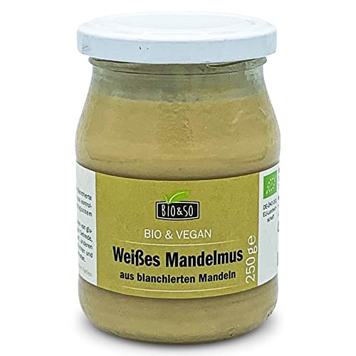 BIO&SO Weißes Mandelmus, 250g (4er Pack) von BIO&SO