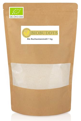 Bio Buchweizenmehl 1kg - Die glutenfreie Alternative zu Dinkel, Weizen, Roggen und Co. von BIOBUDDYS