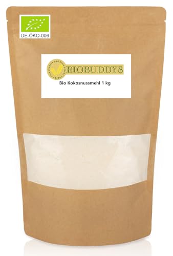 Bio Kokosmehl - 1kg glutenfrei und vielseitig - tropischer Genuss mit exotischem Bio Kokosnussmehl von BIOBUDDYS