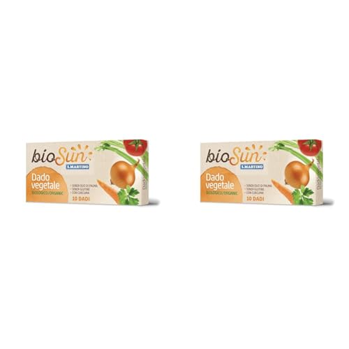 S.Martino BioSun - Bio-Brühwürfel Gemüsebrühe, 2er Pack (1 x 100 g) von BIOSUN