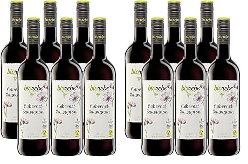 Biorebe Cabernet Sauvignon IGP Italien (6 x 0,75l) (Packung mit 2) von BIOrebe