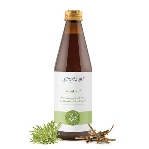 Bitterkraft! Basenkraft | Bio Milchsäuregetränk | Ur-Dinkel-Enzymgetränk | lebendige Milchsäure-Kulturen | Kräuter nach Hildegard von Bingen | Vegan | 330ml | ideal zum Fasten von BITTERKRAFT