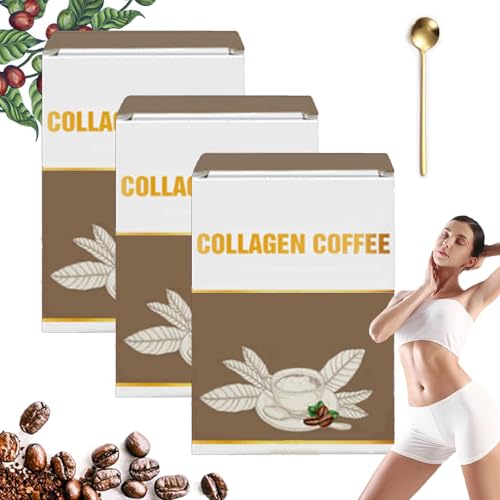 D.Wiliie Collagen Coffee – Geeignet Für Männer Und Frauen, Collagen Coffee, Instant Coffee, Collagen Coffee Supplement, Antioxidantien & Natürliche Energie (45 Beutel/3 Kartons) von BIUBIULOVE