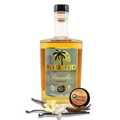 Black Palm Rum - Vanilla | handcrafted 40% vol. | 0,7 L | weich | Rum | prämiert von BLACK PALM RUM