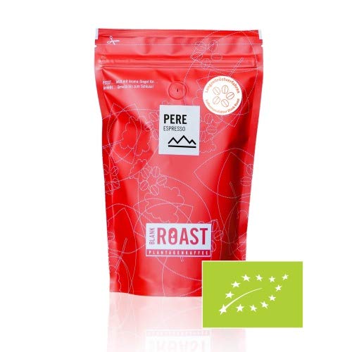 BLANK ROAST | Manufakturkaffee | Pere Bio | Espresso | Blend | Kaffee Größe 1000g, Geschmack gemahlen für Stempelkanne von BLANK ROAST