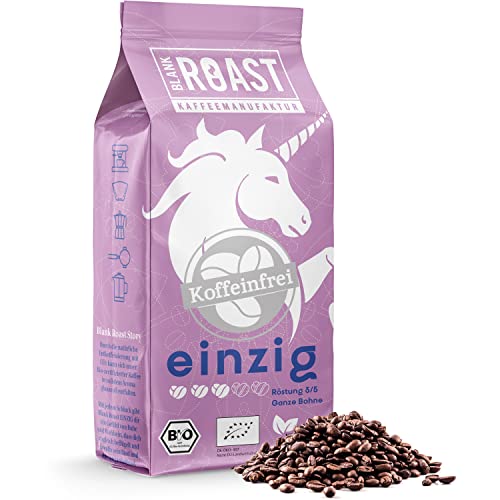 Blank Roast - EINZIG - 1kg - BIO Kaffeebohnen koffeinfrei - 100% Arabica aus Peru - schonend & umweltfreundlich entkoffeiniert - säurearm mit voller Crema - ideal für jede Zubereitungsart von BLANK ROAST