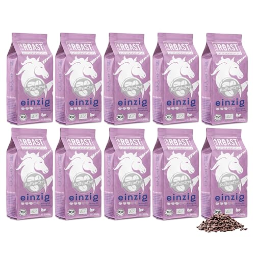 Blank Roast - EINZIG - 1kg (10er Pack) - BIO Kaffeebohnen koffeinfrei - 100% Arabica aus Peru - schonend & umweltfreundlich entkoffeiniert - säurearm mit voller Crema - ideal für jede Zubereitungsart von BLANK ROAST