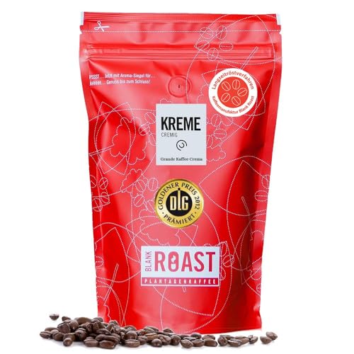 Blank Roast - Kaffeemanufaktur | "Kreme" Cafe Creme Arabica | Geschmack: Beeren, Schokolade | 1000g, Geschmack gemahlen für Siebträger von BLANK ROAST