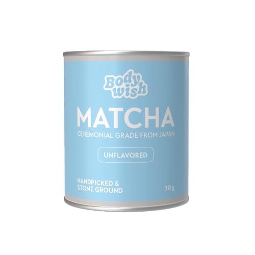 Matcha Latte Premium Grüntee Pulver 30g | Der Testsieger Original | Japanischer Matcha Handmade | Vegan Superfood, Tee, Smoothie | Ceremonial Grade Ohne Zusätze | 100% Reines Matcha Powder pur von BODYWISH