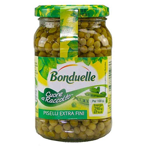 3x Bonduelle piselli feine Erbsen 330g Glas Italienische Hülsenfrücht Gemüse von Bonduelle