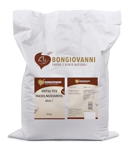 BONGIOVANNI FARINE E BONTA' NATURALI Entöltes Haselnussmehl 20Kg von BONGIOVANNI FARINE E BONTA' NATURALI