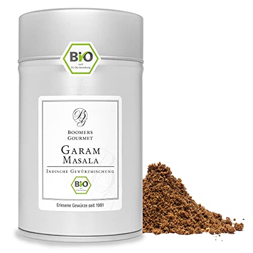 Boomers Gourmet - BIO Garam Masala I indische Gewürzmischung Garam Masala Gewürz Bio - Gewürzdose 11,5 cm - 80 g von BOOMERS GOURMET