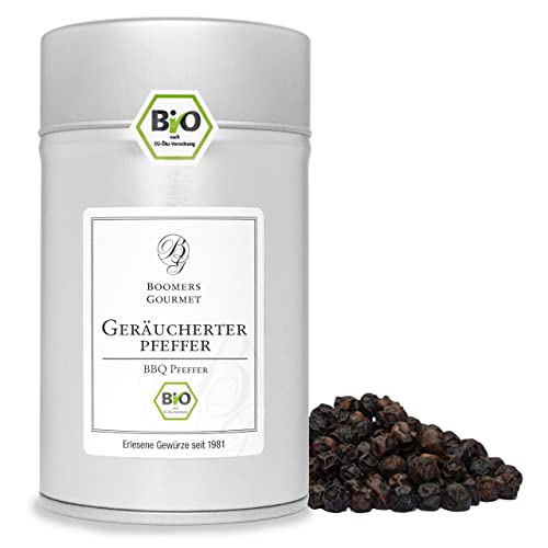 Boomers Gourmet - BIO Geräucherter Pfeffer - Gewürzdose 11,5 cm - 70 g von BOOMERS GOURMET