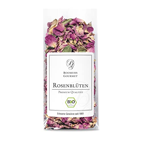 Boomers Gourmet - BIO Rosenblütenblätter, Premium Qualität - Refill - 10 g von BOOMERS GOURMET