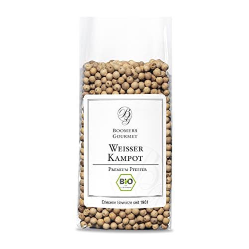 Boomers Gourmet - BIO Weißer Kampot Pfeffer - Refill - 100 g von BOOMERS GOURMET