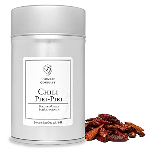 Boomers Gourmet - Chili Piri-Piri "Birdeye", Schärfegrad 9 - Gewürzdose 11,5 cm - 40 g von BOOMERS GOURMET