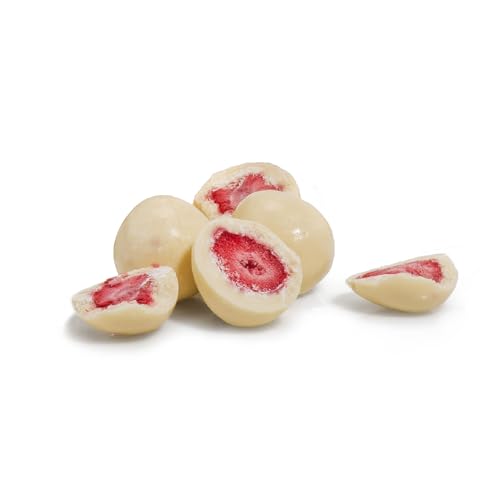 Boomers Gourmet - Erdbeeren in weißer Joghurtschokolade – Gefriergetrocknete Erdbeeren in cremiger Joghurt-Schokolade | Süß & fruchtig | Perfekter Snack & Geschenkidee - 3 x 150 g von BOOMERS GOURMET