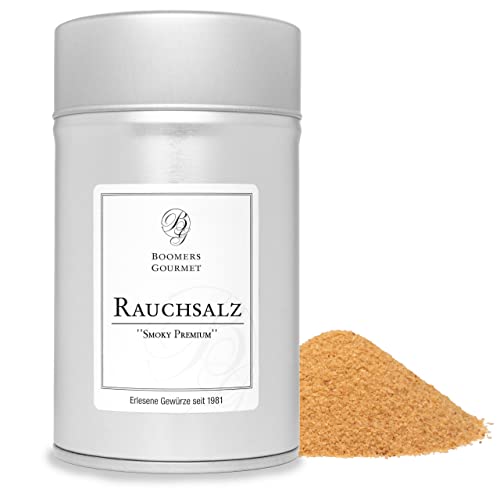 Boomers Gourmet - Rauchsalz I Smoked Salt, original mit Buchenholz geräuchert - Gewürzdose 11,5 cm - 200 g von BOOMERS GOURMET