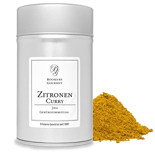 Boomers Gourmet - Zitronen Curry Gewürzzubereitung - Gewürzdose 11,5 cm - 120 g von BOOMERS GOURMET