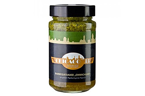 CHICAGO ´33 Chimichurri, grün, BBQ-Sauce mit grünem Paprika & grüner Peperoni, 225 ml von BOS FOOD Duesseldorf Lebensmittel Großhandel GmbH