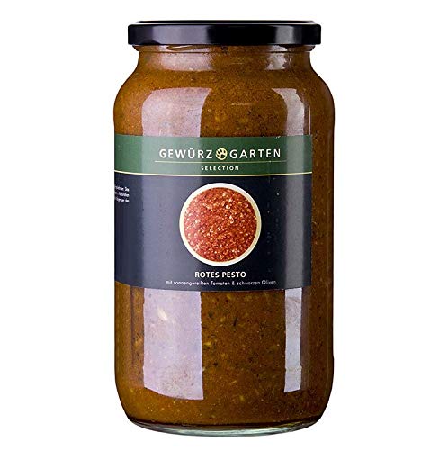 Gewürzgarten Rotes Pesto, mit sonnengereiften Tomaten und schwarzen Oliven, 900 ml von BOS FOOD Duesseldorf Lebensmittel Großhandel GmbH