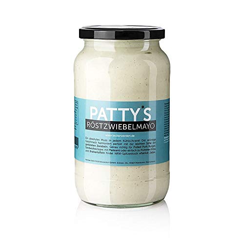 Pattys Röstzwiebel Mayonnaise, kreiert von Patrick Jabs, 900 ml von BOS FOOD Duesseldorf Lebensmittel Großhandel GmbH